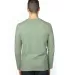 Threadfast Apparel 100LS Unisex Ultimate Long-Slee ARMY HEATHER back view