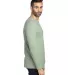 Threadfast Apparel 100LS Unisex Ultimate Long-Slee ARMY HEATHER side view