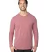 Threadfast Apparel 100LS Unisex Ultimate Long-Slee MAROON HEATHER front view