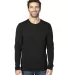 Threadfast Apparel 100LS Unisex Ultimate Long-Slee BLACK front view