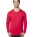 Threadfast Apparel 100LS Unisex Ultimate Long-Slee RED front view