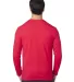 Threadfast Apparel 100LS Unisex Ultimate Long-Slee RED back view