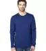 Threadfast Apparel 100LS Unisex Ultimate Long-Slee NAVY front view
