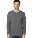 Threadfast Apparel 100LS Unisex Ultimate Long-Slee CHARCOAL HEATHER front view