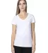 Threadfast Apparel 200RV Ladies' Ultimate V-Neck T WHITE front view