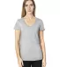 Threadfast Apparel 200RV Ladies' Ultimate V-Neck T HEATHER GREY front view