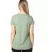 Threadfast Apparel 200RV Ladies' Ultimate V-Neck T ARMY HEATHER back view