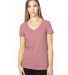 Threadfast Apparel 200RV Ladies' Ultimate V-Neck T in Maroon Heather
