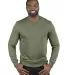 Threadfast Apparel 320C Unisex Ultimate Crewneck S ARMY front view