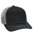 Adams Hats PV112 Adult Eclipse Cap BLACK/ CHARCOAL front view