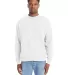 Hanes RS160 Adult Perfect Sweats Crewneck Sweatshi White front view