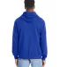 Hanes RS170 Adult Perfect Sweats Pullover Hooded S Deep Royal back view