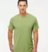 M&O Knits 6500M Unisex Vintage Garment-Dyed T-Shir in Aloe front view