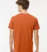 M&O Knits 6500M Unisex Vintage Garment-Dyed T-Shir in Burnt orange back view