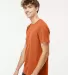 M&O Knits 6500M Unisex Vintage Garment-Dyed T-Shir in Burnt orange side view