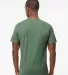 M&O Knits 6500M Unisex Vintage Garment-Dyed T-Shir in Light green back view