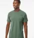 M&O Knits 6500M Unisex Vintage Garment-Dyed T-Shir in Light green front view
