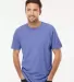 M&O Knits 6500M Unisex Vintage Garment-Dyed T-Shir in Periwinkle front view