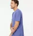 M&O Knits 6500M Unisex Vintage Garment-Dyed T-Shir in Periwinkle side view