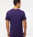 M&O Knits 4800 Gold Soft Touch T-Shirt in Purple back view