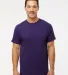 M&O Knits 4800 Gold Soft Touch T-Shirt in Purple front view