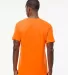 M&O Knits 4800 Gold Soft Touch T-Shirt in Safety orange back view