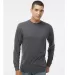 M&O Knits 4820 Gold Soft Touch Long Sleeve T-Shirt in Dark heather front view