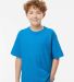 M&O Knits 4850 Youth Gold Soft Touch T-Shirt in Turquoise front view