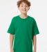 M&O Knits 4850 Youth Gold Soft Touch T-Shirt in Fine kelly green front view