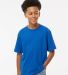 M&O Knits 4850 Youth Gold Soft Touch T-Shirt in Royal front view