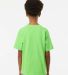 M&O Knits 4850 Youth Gold Soft Touch T-Shirt in Vivid lime back view