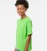 M&O Knits 4850 Youth Gold Soft Touch T-Shirt in Vivid lime side view