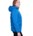 North End NE708W Ladies' Loft Puffer Jacket OLYM BLU/ CRBN side view