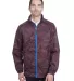 North End NE711 Men's Rotate Reflective Jacket BURGNDY/ OLY BLU front view