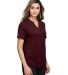 North End NE100W Ladies' Jaq Snap-Up Stretch Perfo in Burgundy side view
