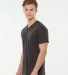 0207TC Tultex Blend V-Neck in Heather graphite side view