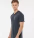 0207TC Tultex Blend V-Neck in Heather navy side view
