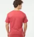0207TC Tultex Blend V-Neck in Heather red back view
