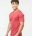 0207TC Tultex Blend V-Neck in Heather red side view