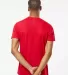 0207TC Tultex Blend V-Neck in Red back view
