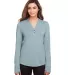 North End NE400W Ladies' Jaq Snap-Up Stretch Perfo in Opal blue front view