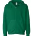 SS4500Z - Independent Trading Co. Basic Full Zip H Kelly Green front view