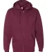 SS4500Z - Independent Trading Co. Basic Full Zip H Maroon front view