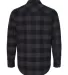 Independent Trading Co. EXP50F Flannel Shirt Charcoal Heather/ Black back view