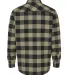 Independent Trading Co. EXP50F Flannel Shirt Olive/ Black back view