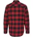 Independent Trading Co. EXP50F Flannel Shirt Red/ Black back view