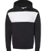 Jerzees 98CR Nublend® Billboard Hooded Sweatshirt Black Ink/ White front view