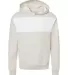 Jerzees 98CR Nublend® Billboard Hooded Sweatshirt Oatmeal Heather/ White front view