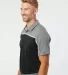 Adidas Golf Clothing A512 Ultimate Colorblock Polo Black/ Grey Two/ Grey Five Melange side view