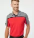 Adidas Golf Clothing A512 Ultimate Colorblock Polo Collegiate Red/ Black/ Grey Five Melange front view